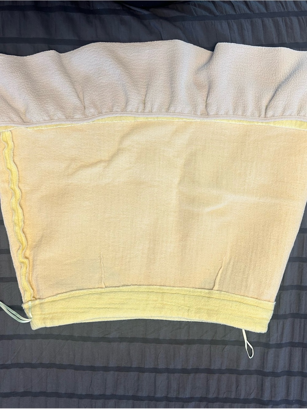 Moschino Pale Yellow Mini Skirt with Cream Ruffle - Picture 5 of 9
